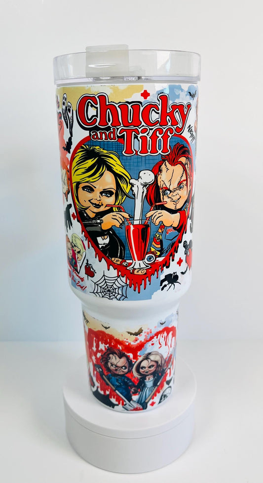 Chucky and Tiff 40oz tumbler