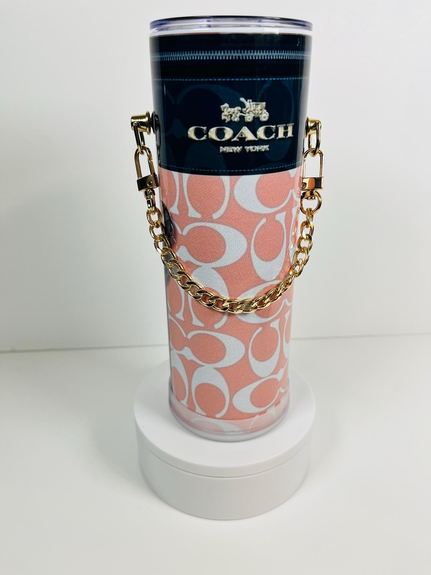 Handbag Tumbler: Stainless Steel, Double-Walled with Straw