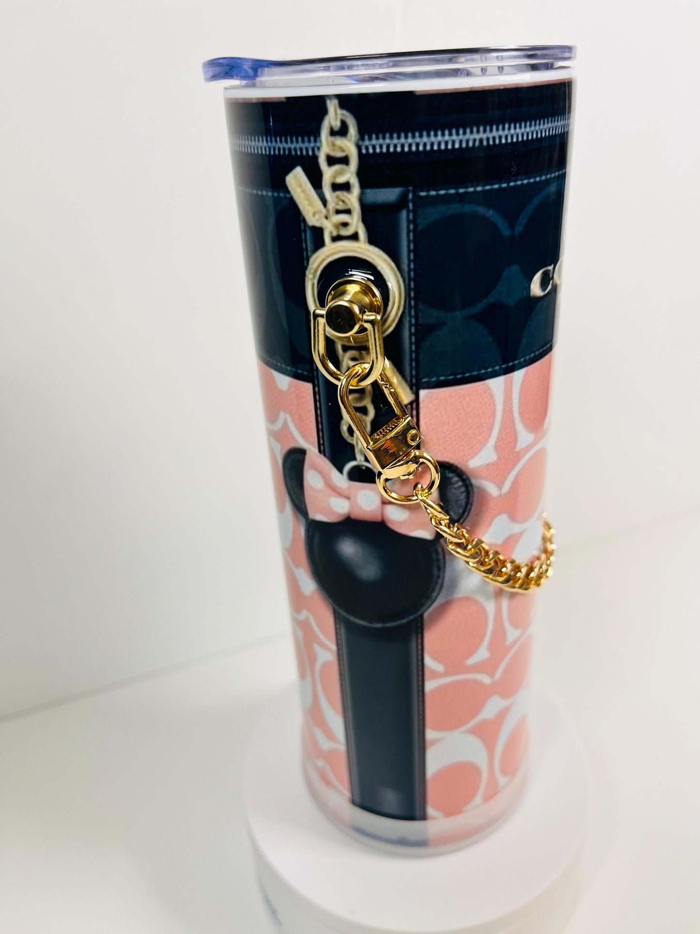 Handbag Tumbler: Stainless Steel, Double-Walled with Straw