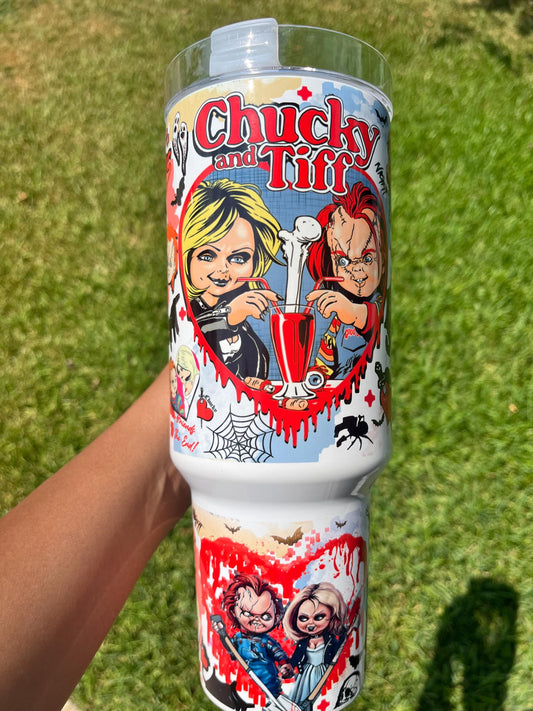 Chucky and Tiff 40oz tumbler