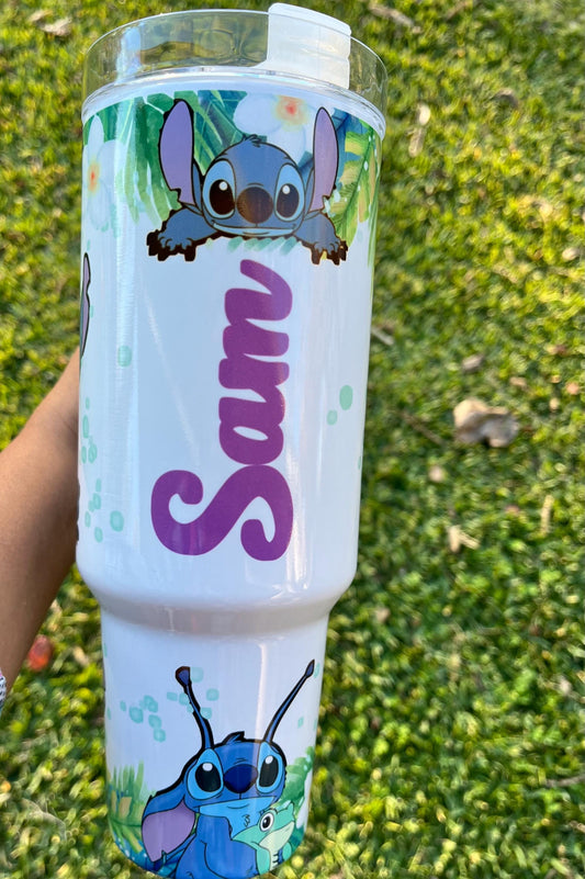 Character stitch 40oz tumbler
